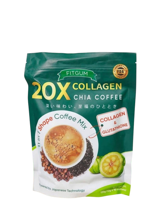 FITGUM 20X Collagen Chia Coffee 120G