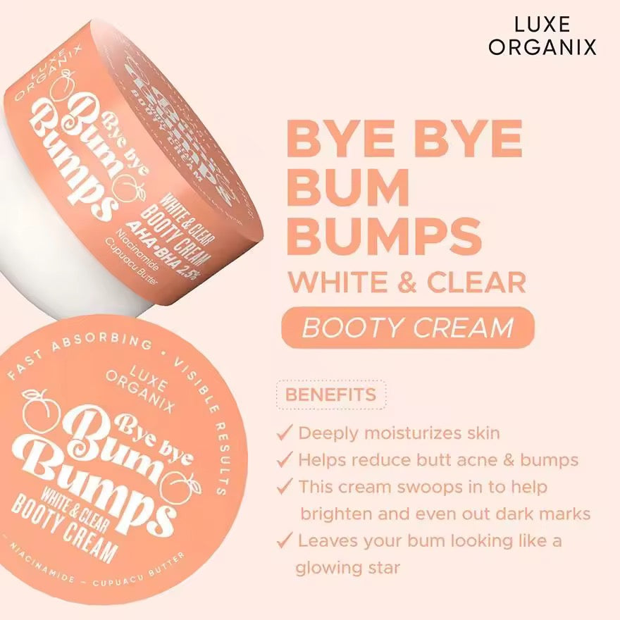 Luxe Organix Bye Bye Bumps White and Clear Booty Cream 230g