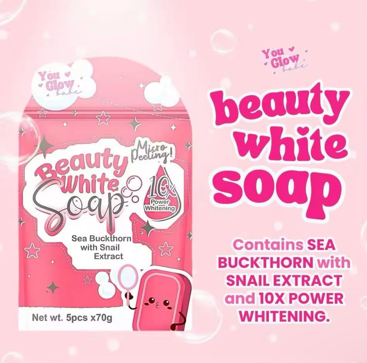 You Glow Babe Beauty White Soap  5 pcs