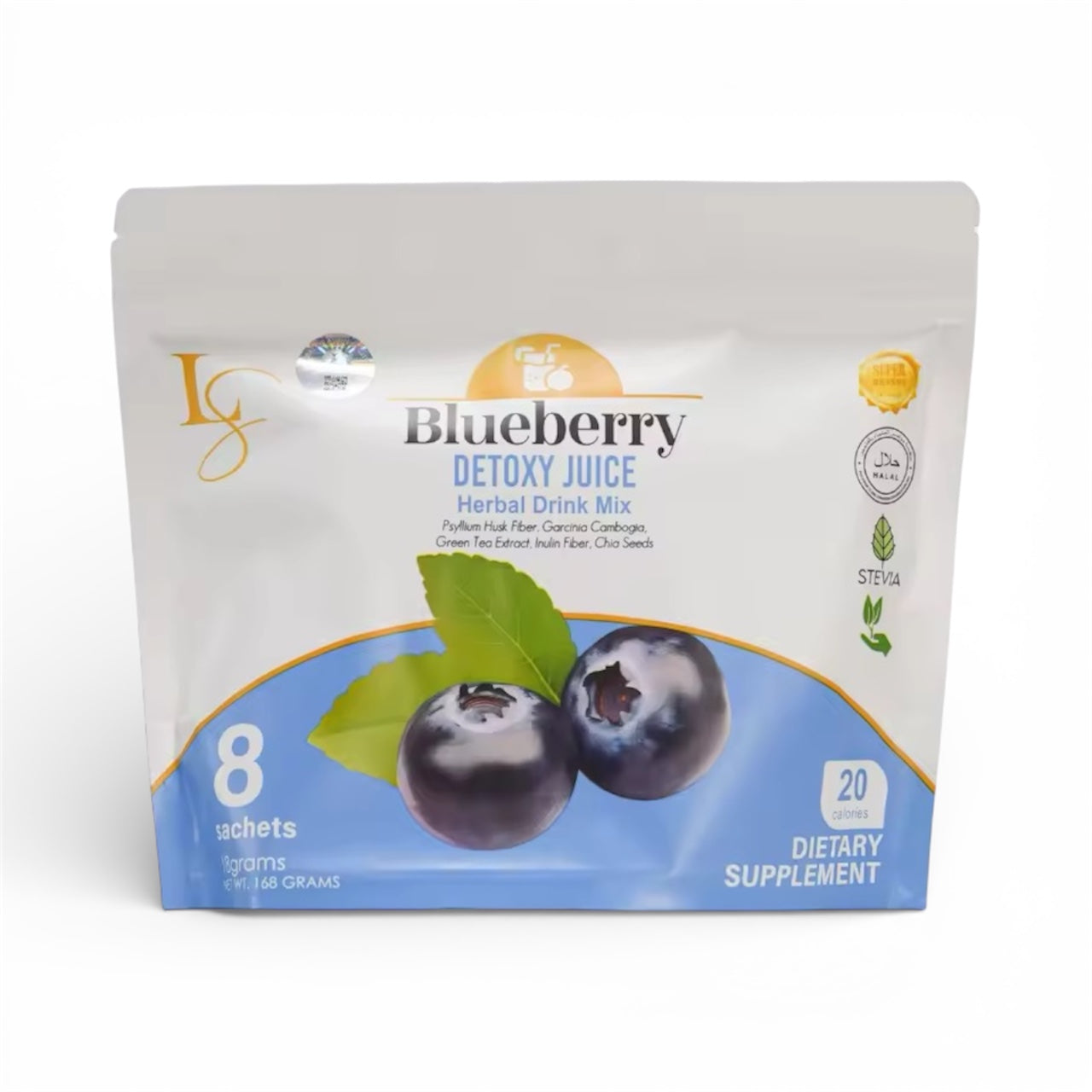 Luxe Slim Blueberry Detoxy Juice Herbal Drink (8 sanchets)