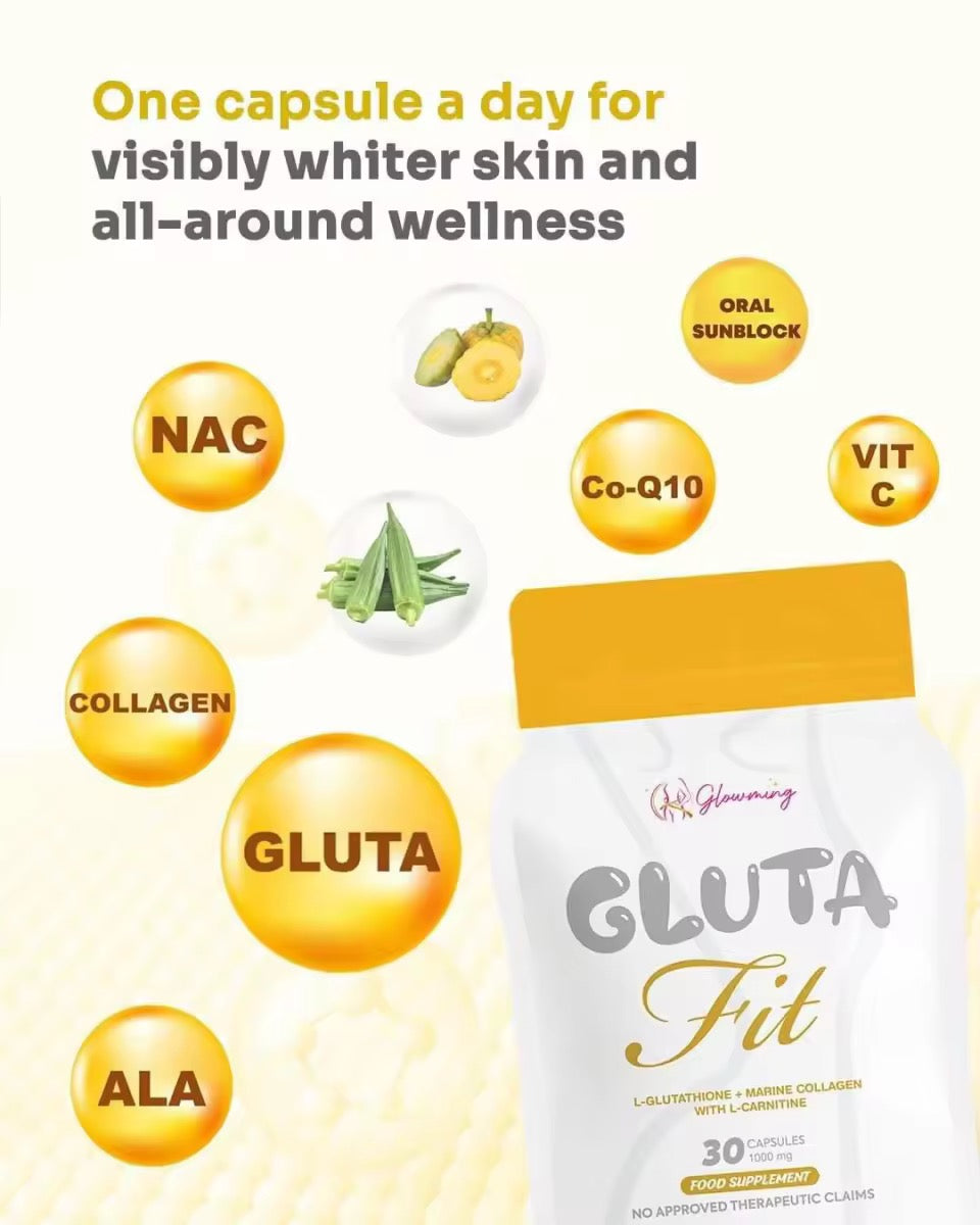 Glowming Gluta Fit Capsules Glutathione Collagen 30caps