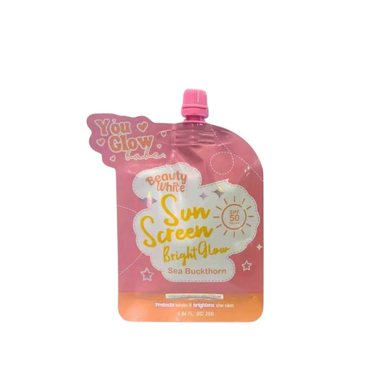 You Glow Babe Beauty White Sunscreen Bright Glow SPF50++++ (Solo pack)