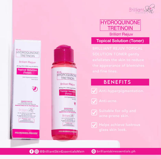 Brilliant Rejuv Hydroquinone Tretinoin Tropical Solution Toner 60 mL