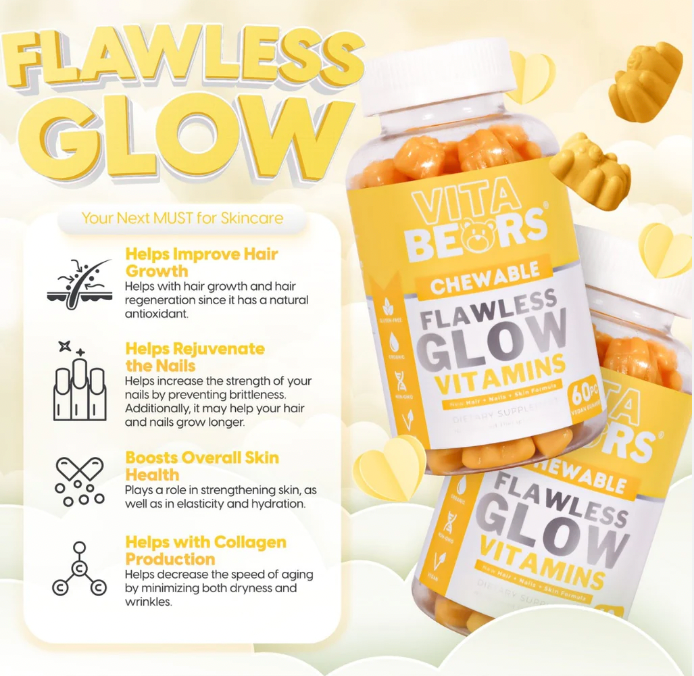 Vitabears Chewable Gummy Bears Flawless Glow