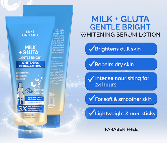 LUXE ORGANIX Milk + Gluta Whitening Serum Lotion 350ml