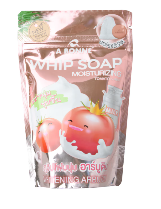 A BONNE Whip Soap Moisturizing Tomato and Milk 100g