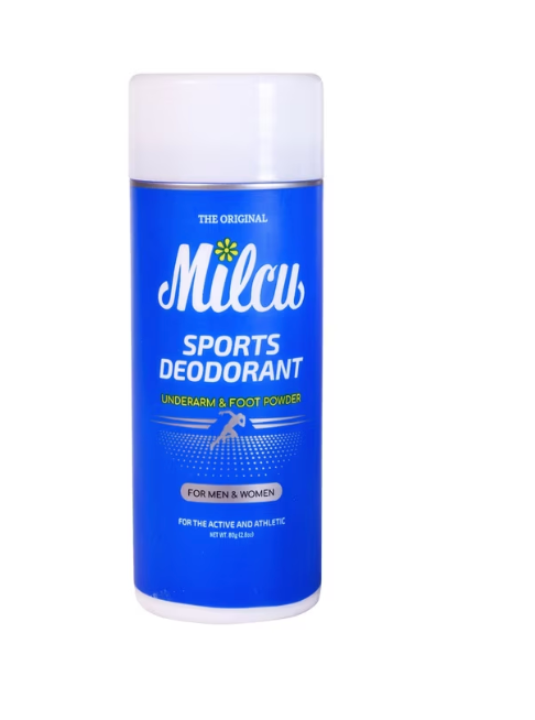 Milcu Sports Deodorant Underarm & Foot Powder 80g