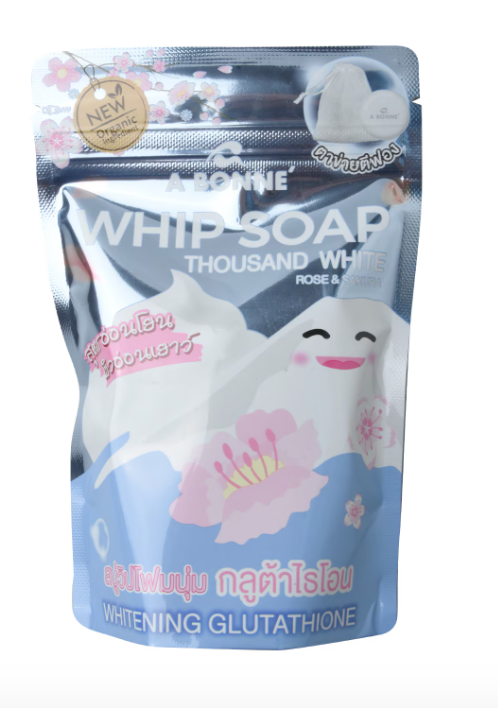 A BONNE Whip Soap Thousand White Rose and Sakura 100g