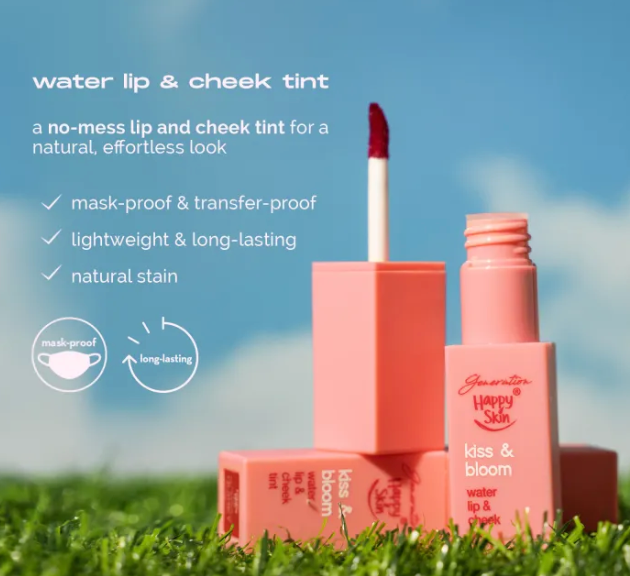 Generation Happy Skin Kiss & Bloom Water Lip & Cheek Tint in Focus