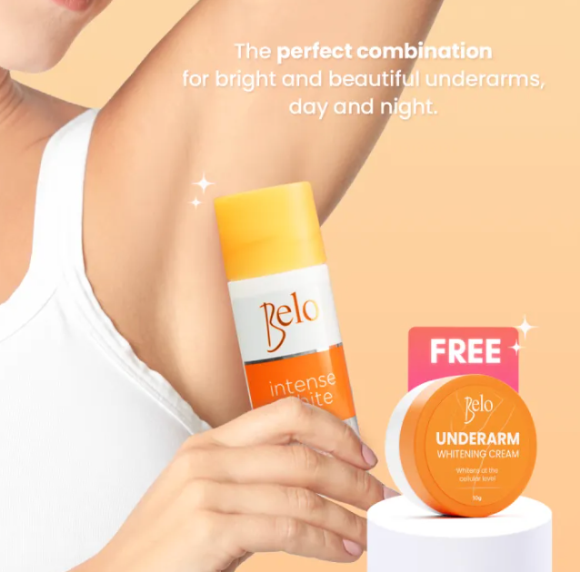 Belo Intense White Deo 40mL + Free Underarm Whitening Cream 10g