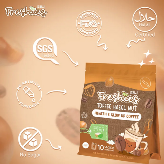 Freshies Toffee Hazelnut Health & Glow Up Coffee