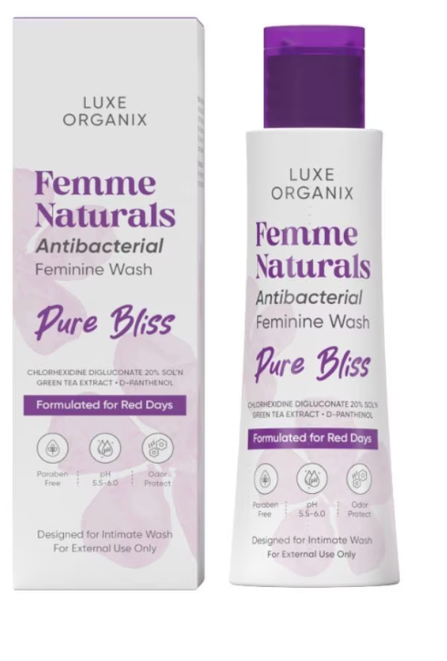 Luxe Organix Femme Naturals Antibacterial Feminine Wash 120mL