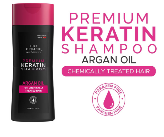Luxe Organix Premium Keratin Argan Oil Shampoo 210ml