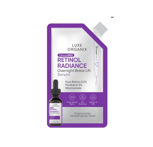 LUXE ORGANIX Clinical Pro Retinol Radiance Overnight Botox Lift Serum 7ml